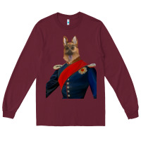 Burgundy Pet Portraits, Custom Pet Portraits, Renaissance Pet Portraits, Custom Long Sleeve Tee - RanaPortraitStore
