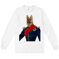 White Pet Portraits, Custom Pet Portraits, Renaissance Pet Portraits, Custom Long Sleeve Tee - RanaPortraitStore