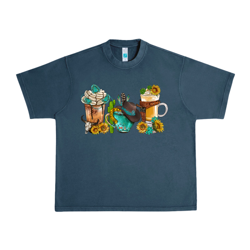 Western Coffee Cups With Sunflower And Gemstone Bbs Urban Heavy Tee by BundleAndBundleShop | Teevron