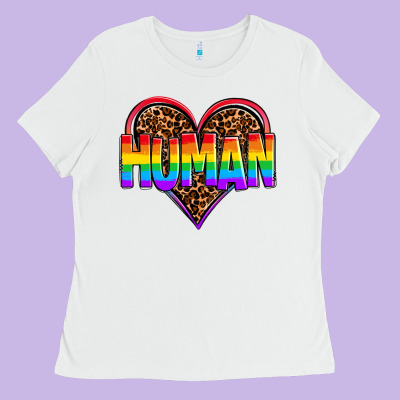 Lgbt Pride Human Ladies Tee Designed By Oliviacreatesart