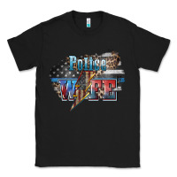 Black Police wife lightning bolt 4th of july Classic Tee - HowdyJamesFarm