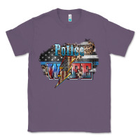 Lavender Police wife lightning bolt 4th of july Classic Tee - HowdyJamesFarm