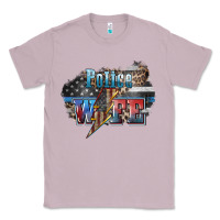Lilac Police wife lightning bolt 4th of july Classic Tee - HowdyJamesFarm