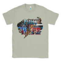 Matcha Police wife lightning bolt 4th of july Classic Tee - HowdyJamesFarm