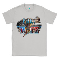 Moon Dust Police wife lightning bolt 4th of july Classic Tee - HowdyJamesFarm