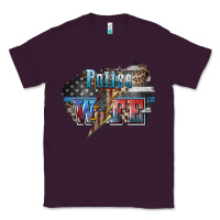 Plum Police wife lightning bolt 4th of july Classic Tee - HowdyJamesFarm