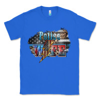 True Royal Police wife lightning bolt 4th of july Classic Tee - HowdyJamesFarm