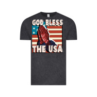 Vintage Black God Bless the USA Vintage Tee - FaDigitalArtStudio