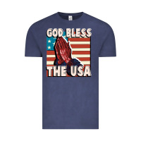 Vintage Denim God Bless the USA Vintage Tee - FaDigitalArtStudio