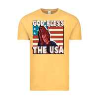 Vintage Mustard God Bless the USA Vintage Tee - FaDigitalArtStudio