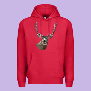 Mule Buck Deer Head Premium Hoodie Designed By Lillyallendesigns