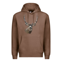 Chestnut Mule Buck Deer Head Premium Hoodie - LillyAllenDesigns