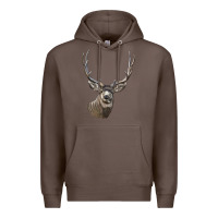 Coffee Mule Buck Deer Head Premium Hoodie - LillyAllenDesigns