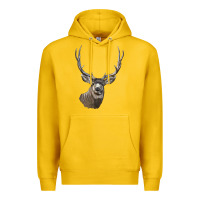 Lemon Mule Buck Deer Head Premium Hoodie - LillyAllenDesigns