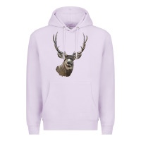 Lilac Mule Buck Deer Head Premium Hoodie - LillyAllenDesigns