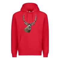 Red Mule Buck Deer Head Premium Hoodie - LillyAllenDesigns