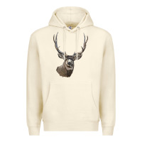 Sandshell Mule Buck Deer Head Premium Hoodie - LillyAllenDesigns