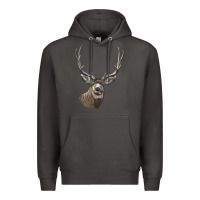 Smoke Mule Buck Deer Head Premium Hoodie - LillyAllenDesigns
