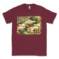 Burgundy leopard camo pattern background Classic Tee - Jasminsmagicworld