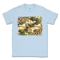 Dusty Blue leopard camo pattern background Classic Tee - Jasminsmagicworld