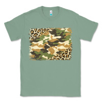 Sage leopard camo pattern background Classic Tee - Jasminsmagicworld