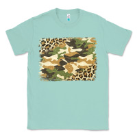 Seafoam leopard camo pattern background Classic Tee - Jasminsmagicworld