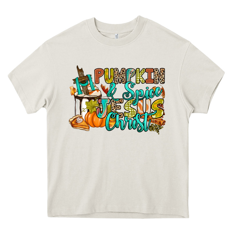 Pumpkin Spice And Jesus Christ Heavy Core Tee by RanaPortraitStore | Teevron