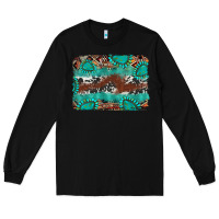 Black cowhide gemstone leather background Long Sleeve Tee - FaDigitalArtStudio