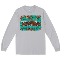 Moon Dust cowhide gemstone leather background Long Sleeve Tee - FaDigitalArtStudio