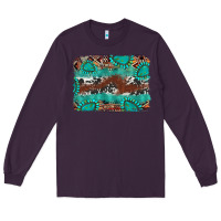 Plum cowhide gemstone leather background Long Sleeve Tee - FaDigitalArtStudio