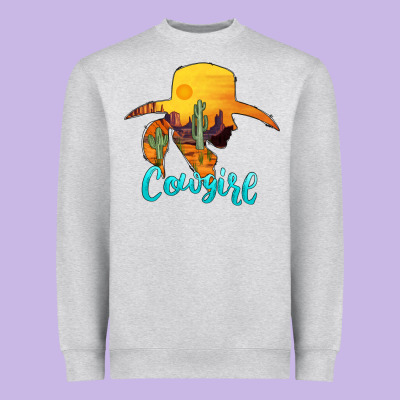 Cowgirl Western Heavyweight Sweatshirt Designed By Adodesignshop