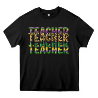 Black teacher mardi gras Heavy Core Tee - CowGirlArtShop