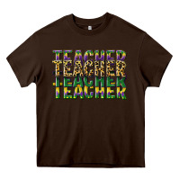 Chocolate Brown teacher mardi gras Heavy Core Tee - CowGirlArtShop