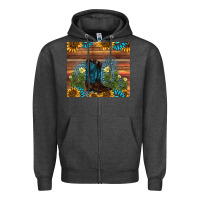 Charcoal Heather boot cactus sunflower gemstone Zipper Hoodie - AdoDesignShop