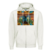 Oatmeal Heather boot cactus sunflower gemstone Zipper Hoodie - AdoDesignShop