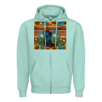 Seafoam boot cactus sunflower gemstone Zipper Hoodie - AdoDesignShop