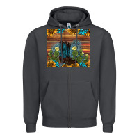 Smoke boot cactus sunflower gemstone Zipper Hoodie - AdoDesignShop