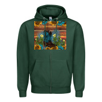 Sports Green boot cactus sunflower gemstone Zipper Hoodie - AdoDesignShop