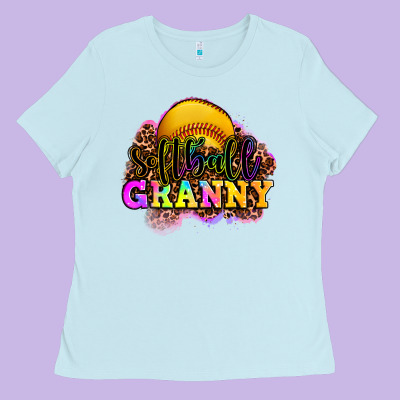 Softball Granny Ladies Tee Designed By Oliviacreatesart