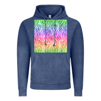 Vintage Denim watercolor rainbow tiger seamless pattern Vintage Hoodie - BundleAndBundleShop