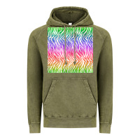 Vintage Olive watercolor rainbow tiger seamless pattern Vintage Hoodie - BundleAndBundleShop
