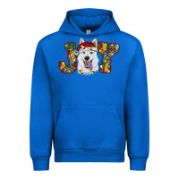 Cobalt white shepherd christmas joy Urban Hoodie - RanaPortraitStore