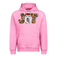 Fuchsia Pink white shepherd christmas joy Urban Hoodie - RanaPortraitStore