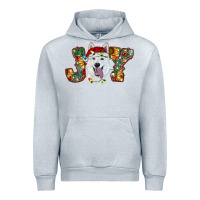 Heather Grey white shepherd christmas joy Urban Hoodie - RanaPortraitStore