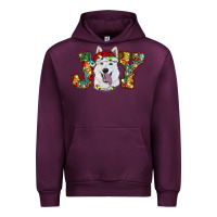 Mauve Wine white shepherd christmas joy Urban Hoodie - RanaPortraitStore