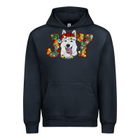 Navy white shepherd christmas joy Urban Hoodie - RanaPortraitStore