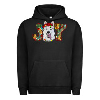 Pigment Black white shepherd christmas joy Urban Hoodie - RanaPortraitStore