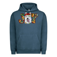 Pigment Midnight Navy white shepherd christmas joy Urban Hoodie - RanaPortraitStore