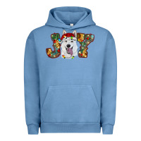 Pigment Pebble Blue white shepherd christmas joy Urban Hoodie - RanaPortraitStore