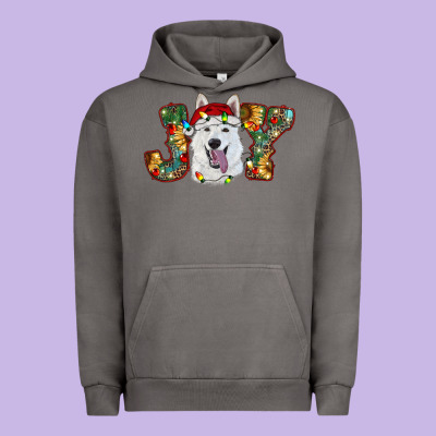 White Shepherd Christmas Joy Urban Hoodie Designed By Ranaportraitstore